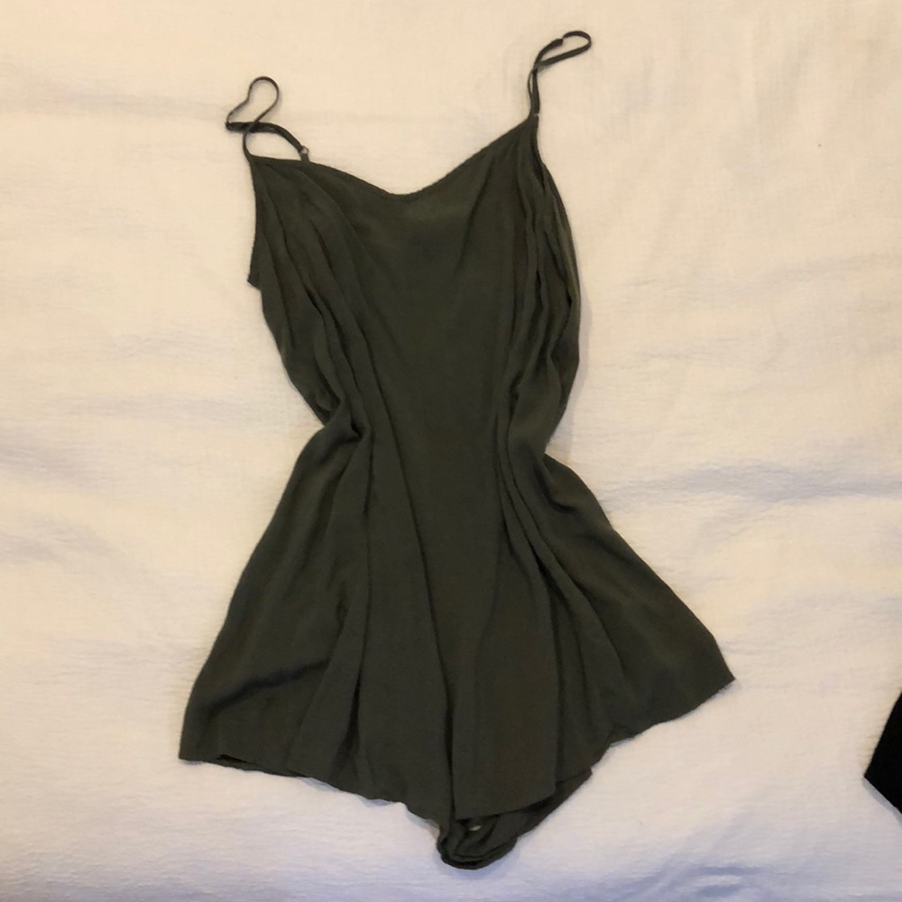 Green flowy romper